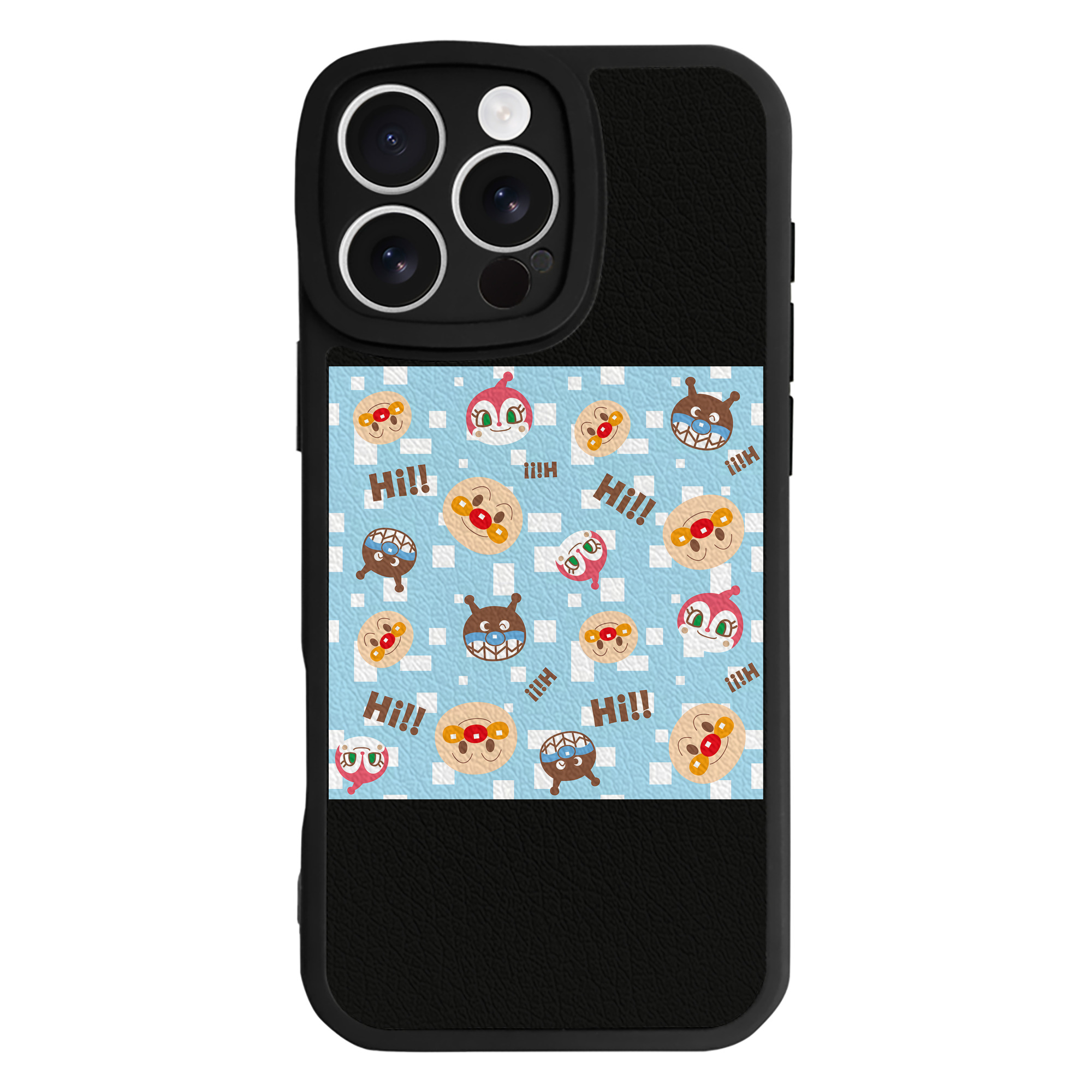 （画像用） アンパンマン Anpanman 【iPhone 16シリーズ対応】シリコンスマホケース（レザー調） 材質：シリコン